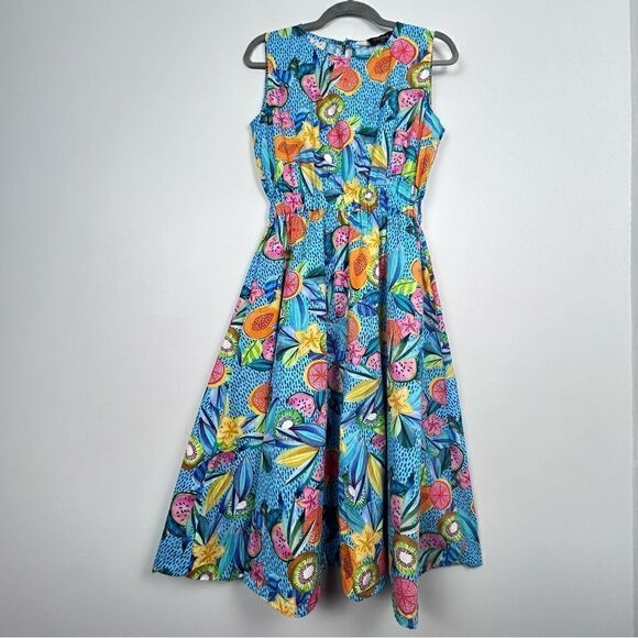 CHEPE made in Italy cotton colourful sleeveless dress - Picture 7 of 7